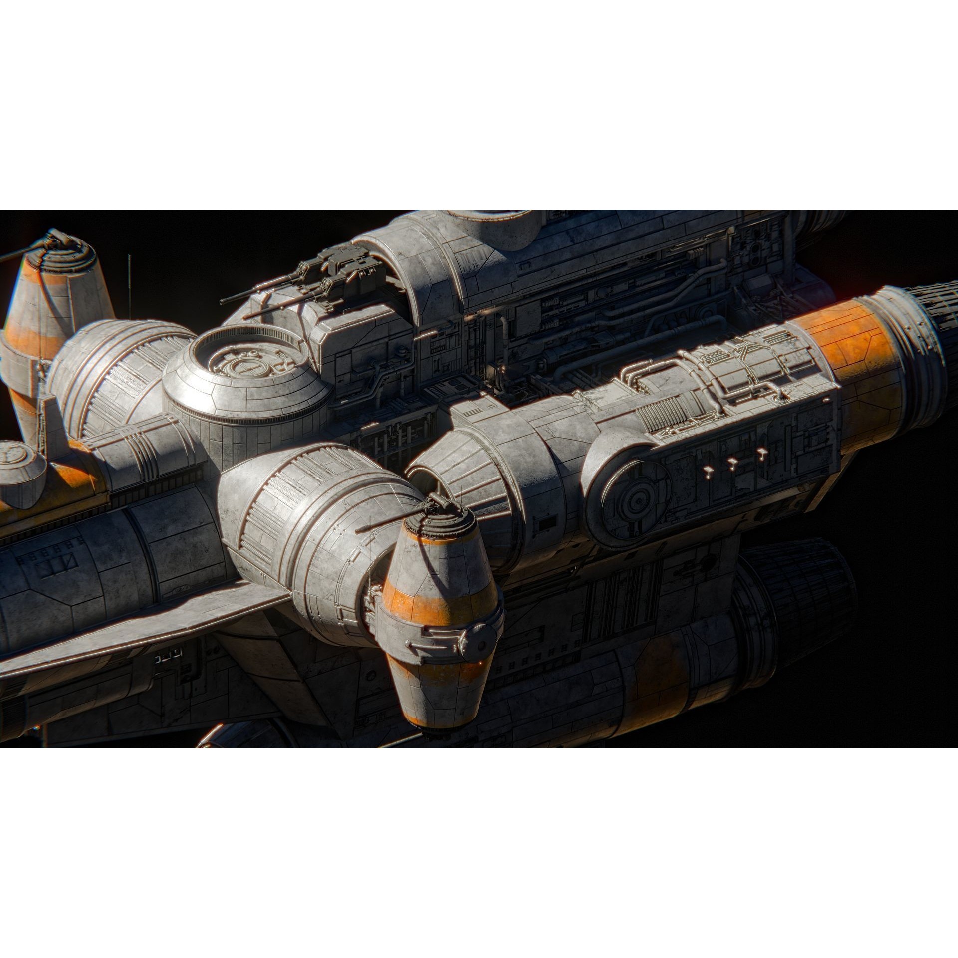 Hammerhear Corvette - High-Poly 3D Model - View 8