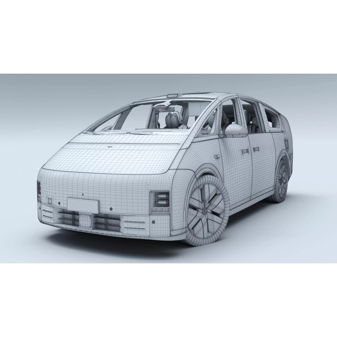 Li Mega Ultra 3D Model – Electric MPV with Interior, FBX, OBJ - View 22