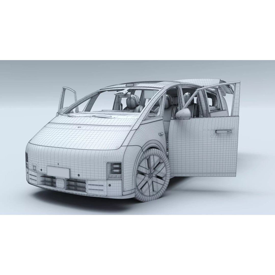 Li Mega Ultra 3D Model – Electric MPV with Interior, FBX, OBJ - View 28