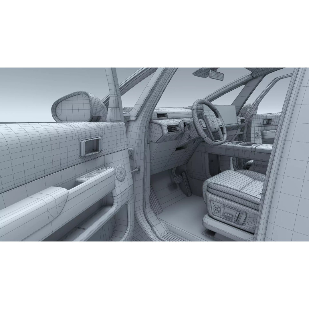 Li Mega Ultra 3D Model – Electric MPV with Interior, FBX, OBJ - View 30