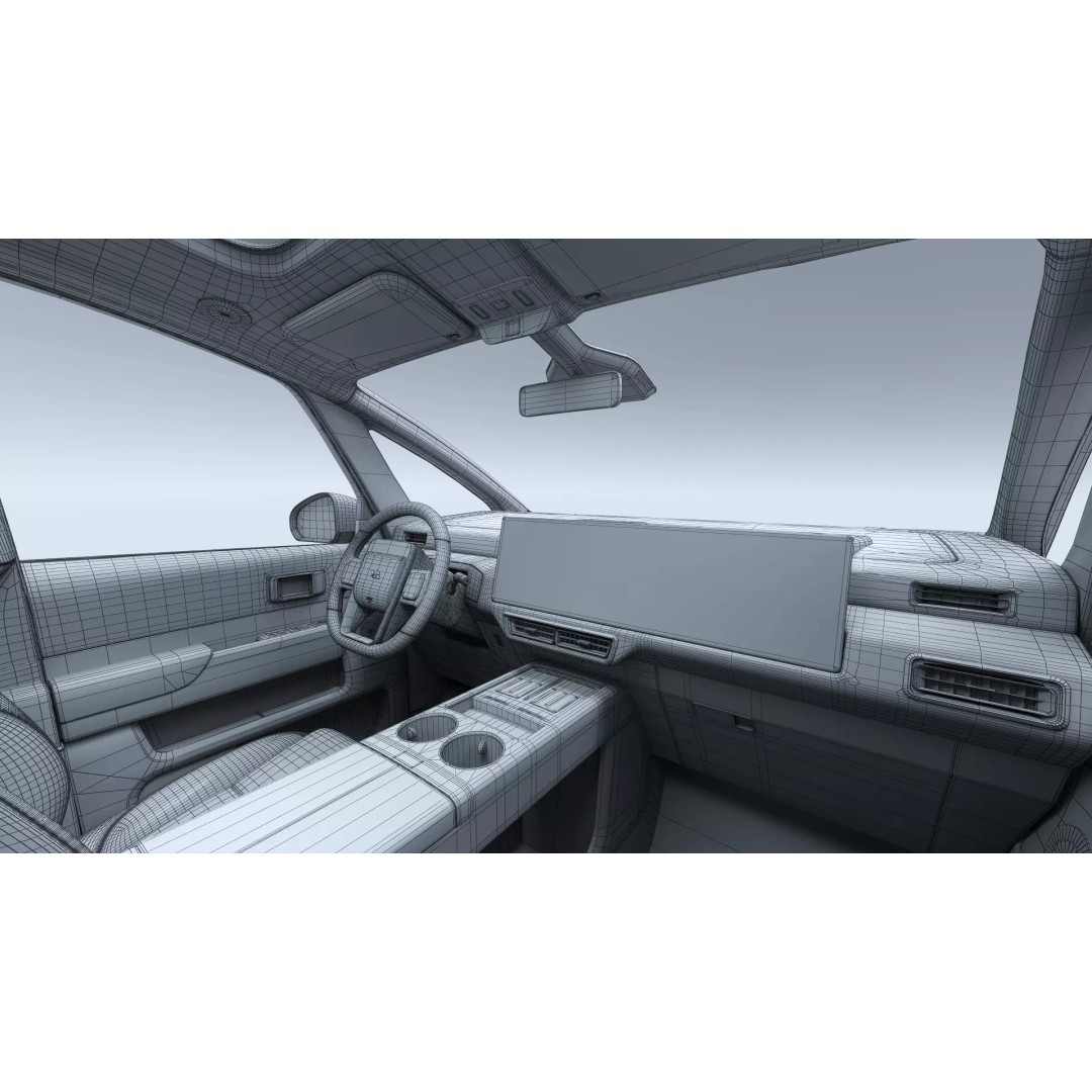 Li Mega Ultra 3D Model – Electric MPV with Interior, FBX, OBJ - View 34