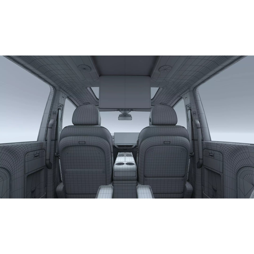 Li Mega Ultra 3D Model – Electric MPV with Interior, FBX, OBJ - View 36