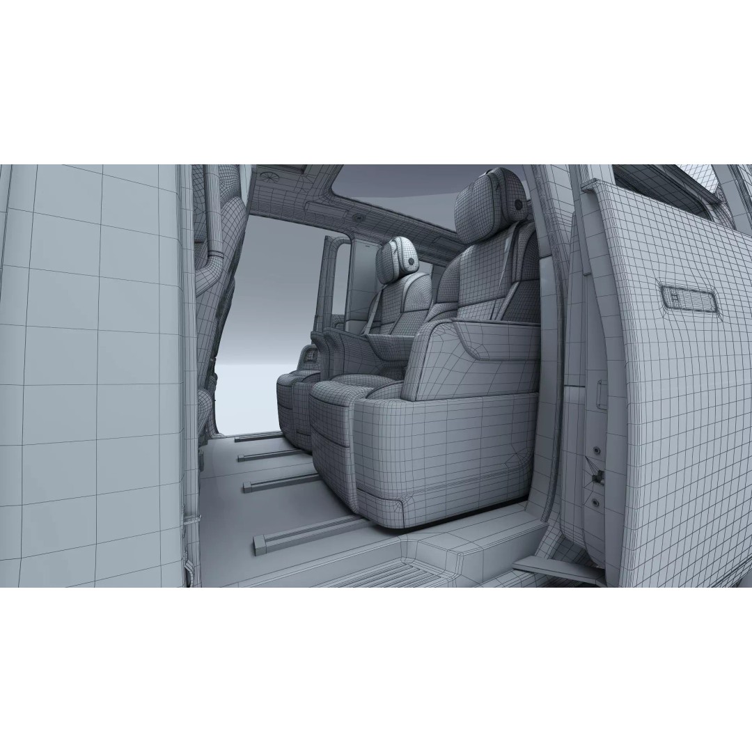 Li Mega Ultra 3D Model – Electric MPV with Interior, FBX, OBJ - View 38