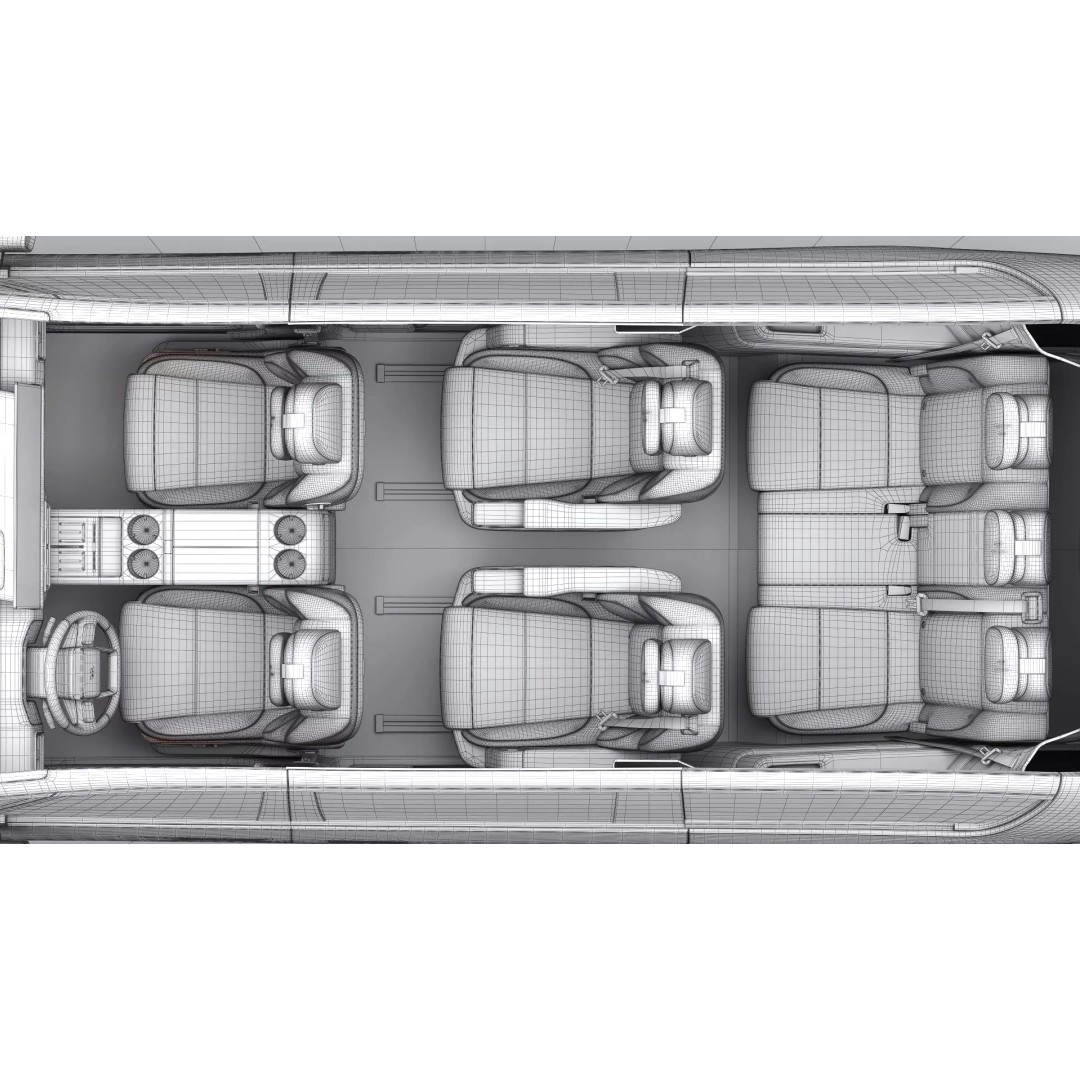 Li Mega Ultra 3D Model – Electric MPV with Interior, FBX, OBJ - View 40