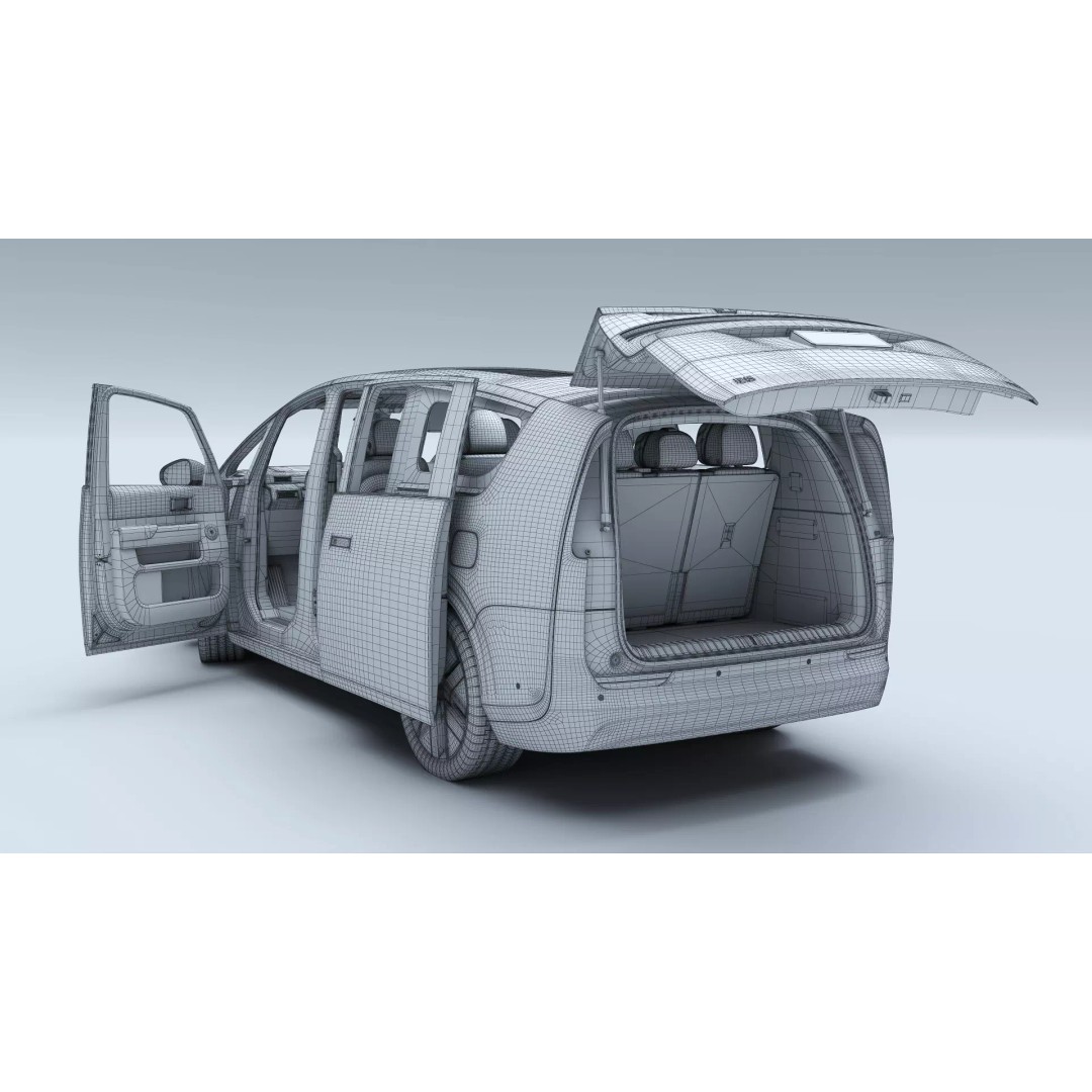 Li Mega Ultra 3D Model – Electric MPV with Interior, FBX, OBJ - View 42