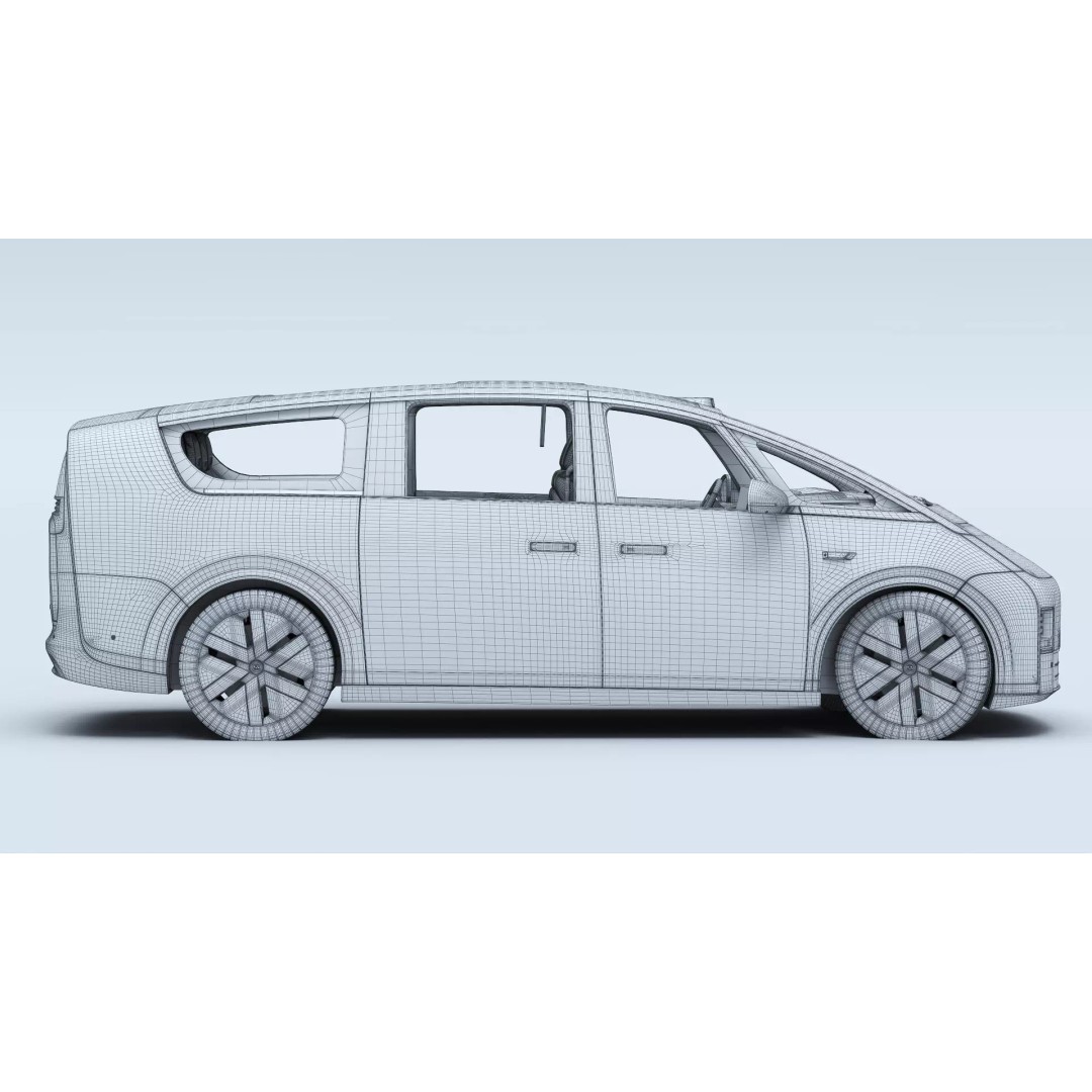 Li Mega Ultra 3D Model – Electric MPV with Interior, FBX, OBJ - View 44
