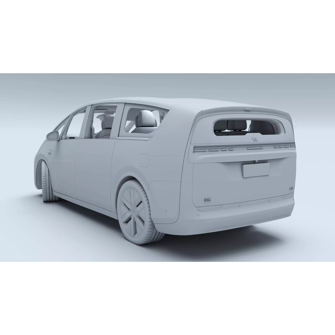Li Mega Ultra 3D Model – Electric MPV with Interior, FBX, OBJ - View 45