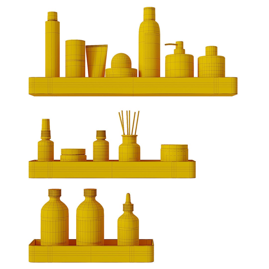 Decorative Bathroom Set 3D Model – Scandinavian Accessories, FBX - View 12