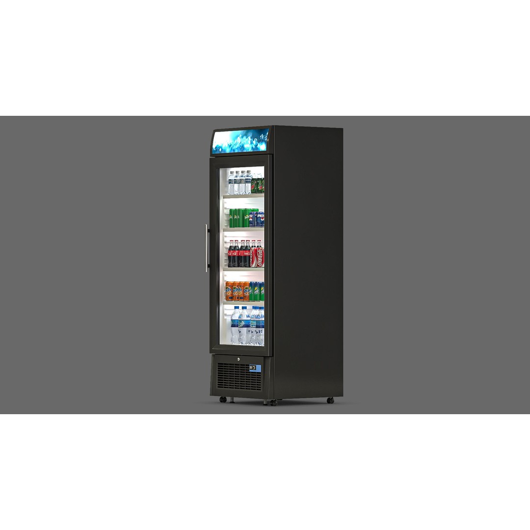 Liebherr Freezer 3D Model – Glass Door Showcase, FBX, OBJ - View 6
