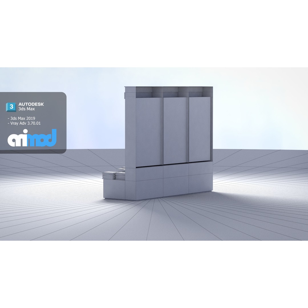 Book Shelf 3D Model – Stylish Furniture Asset with PBR Textures