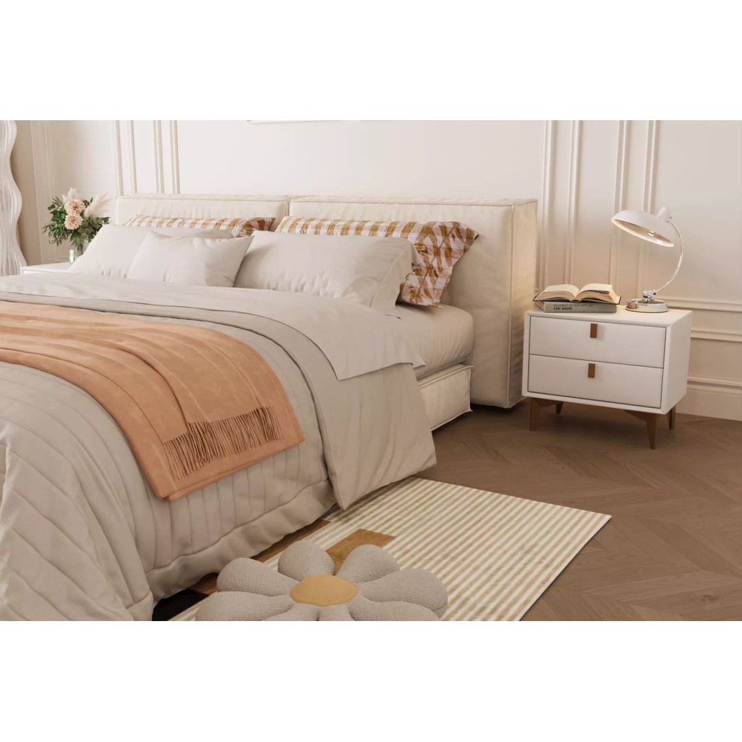 Warm Minimal Bedroom 3D Model – Modern Interior Design, FBX, OBJ - View 5