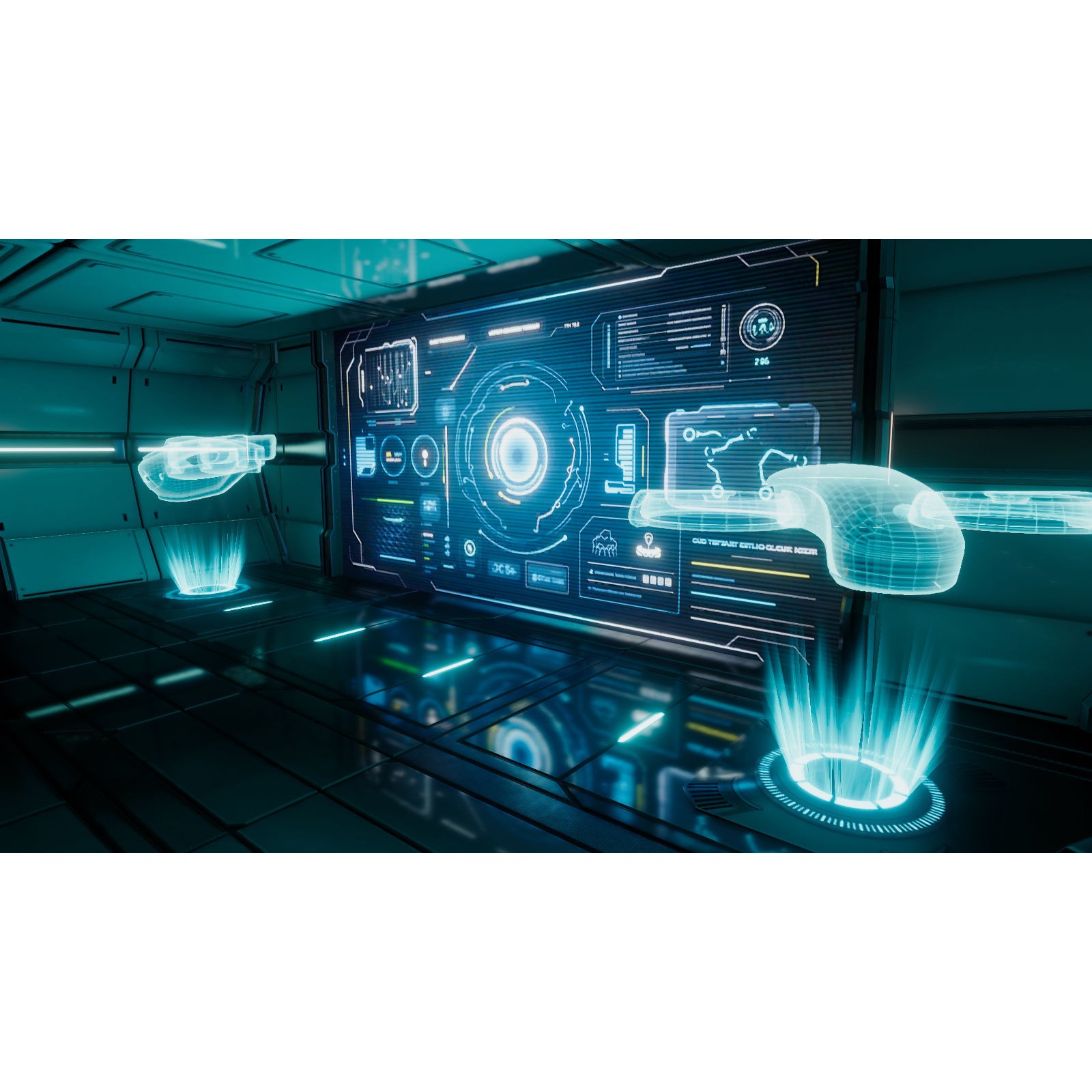 Sci-Fi Auditorium Hall - Low-Poly Game-Ready 3D Model - View 3