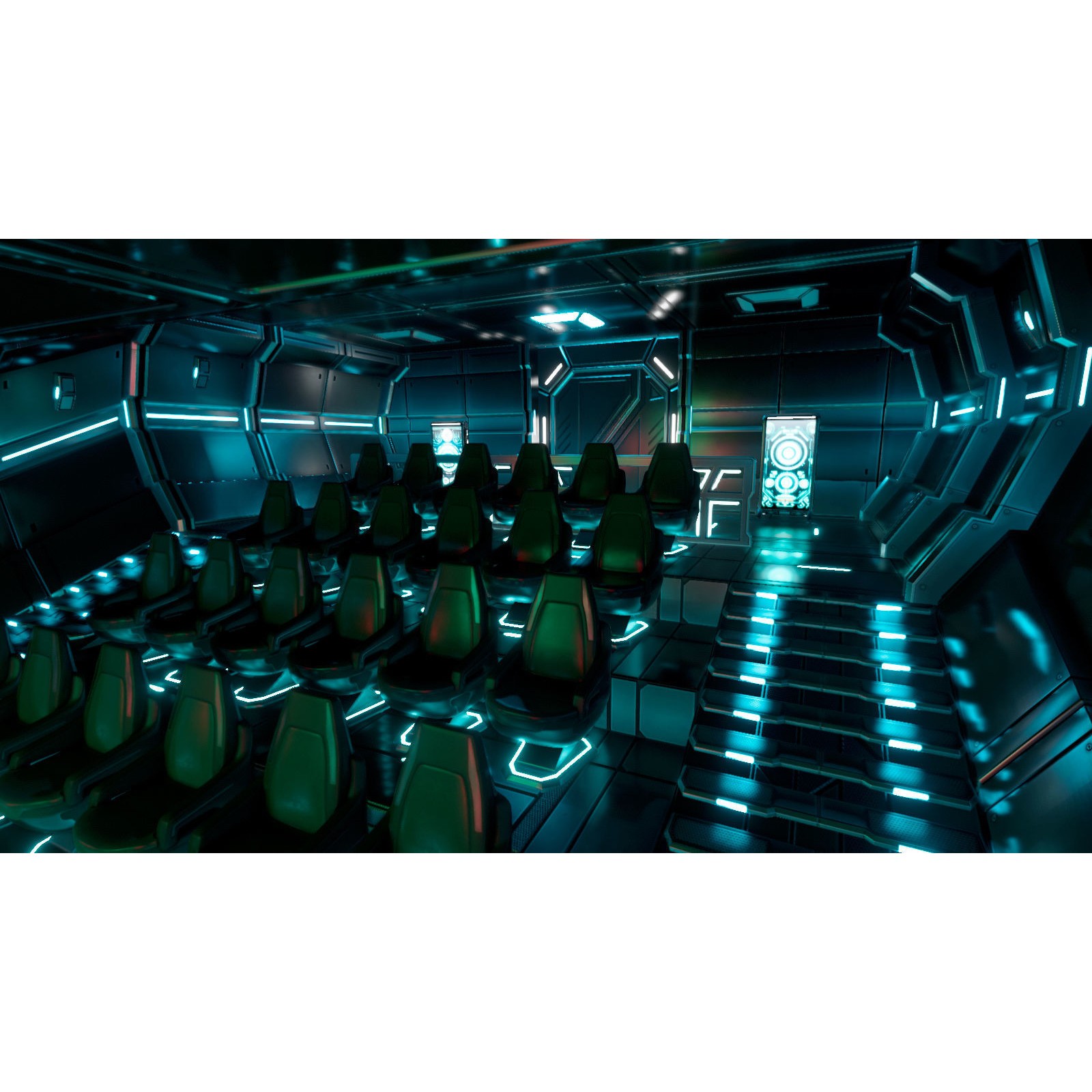 Sci-Fi Auditorium Hall - Low-Poly Game-Ready 3D Model - View 6