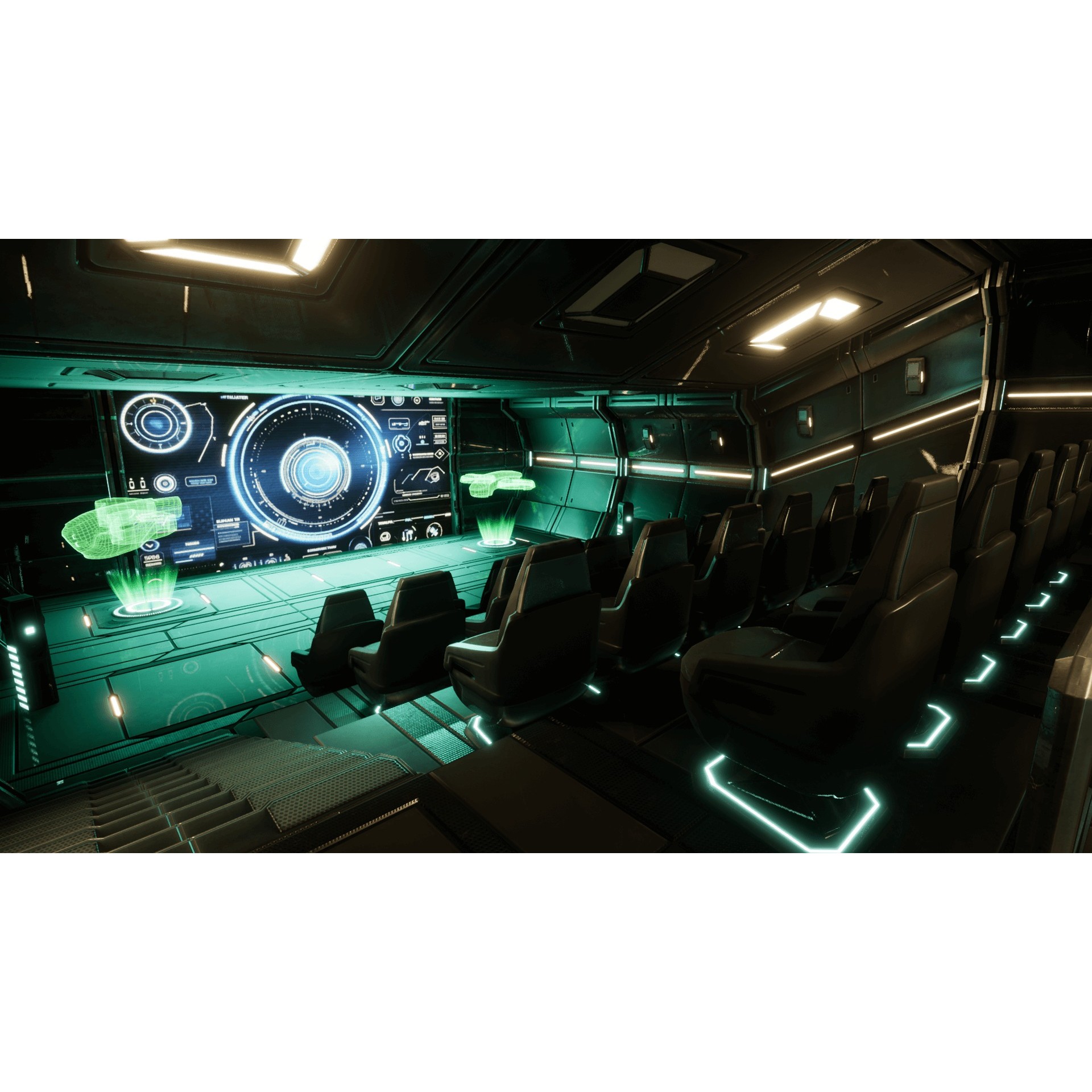 Sci-Fi Auditorium Hall - Low-Poly Game-Ready 3D Model - View 8