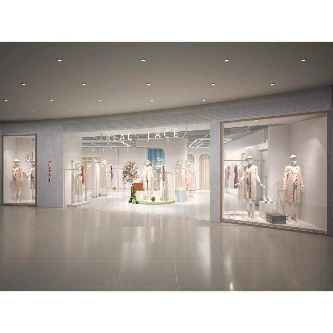 Modern Women's Clothing Store 3D Model – Light Luxury Design, FBX, OBJ - View 5