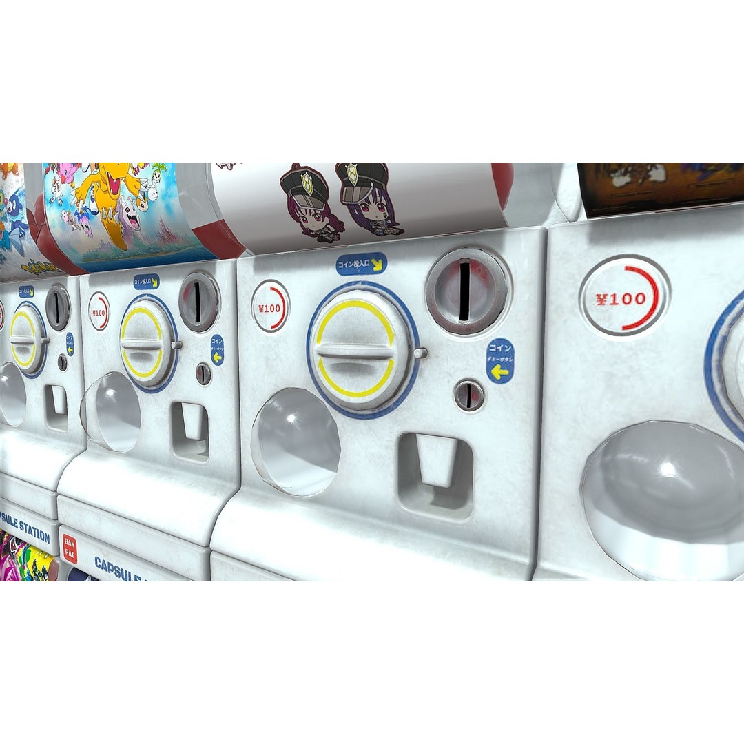 Gacha Capsule Machine 3D Model – Low Poly Game Asset, FBX/OBJ - View 6