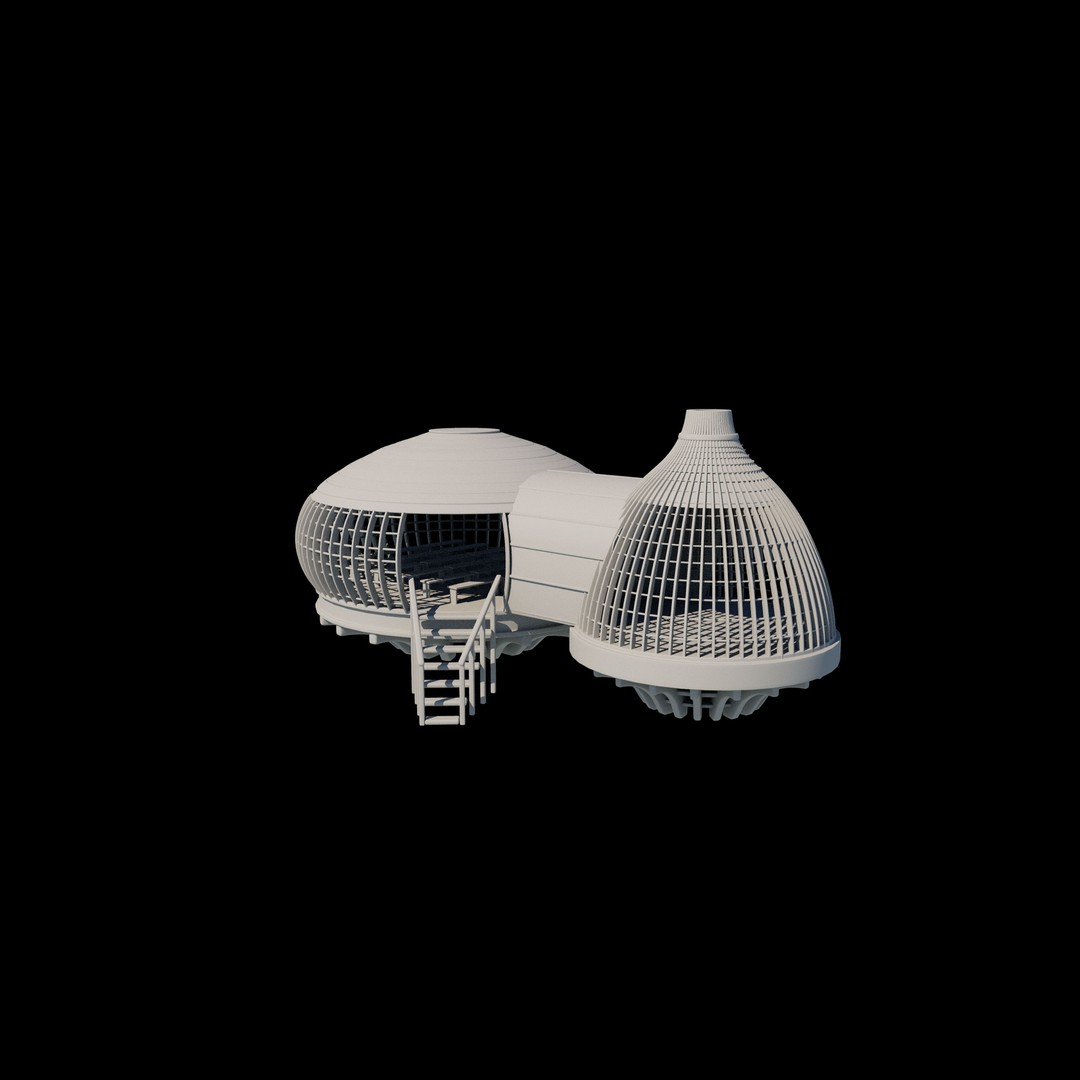 Tree House 3D Model – Wooden Tent Game Asset, PBR Textures