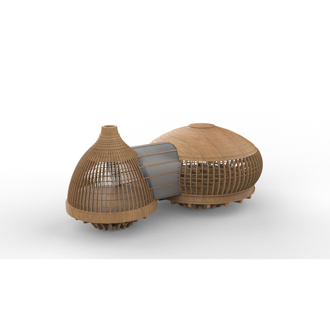 Tree House 3D Model – Wooden Tent Game Asset, PBR Textures - View 6