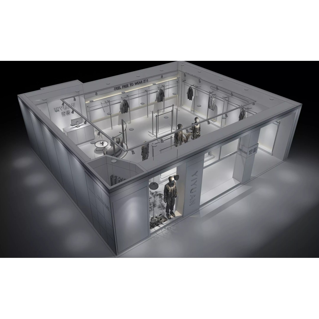 Boutique Clothing Store 3D Model – Minimalist Interior, FBX & 3ds Max Formats - View 9