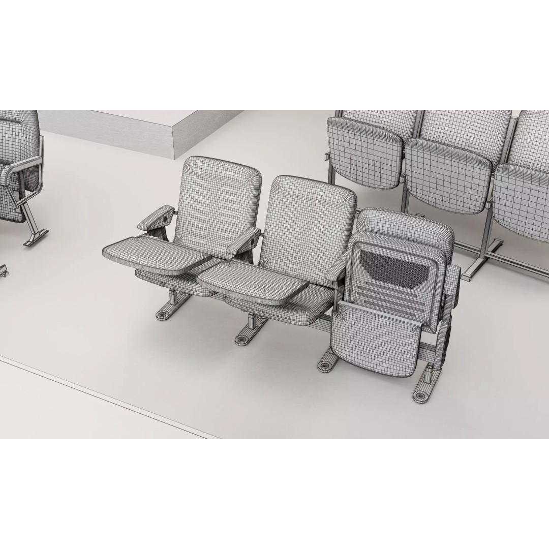 Modern Classroom Lecture Hall 3D Model – PBR Game Ready Interior, FBX, OBJ - View 19