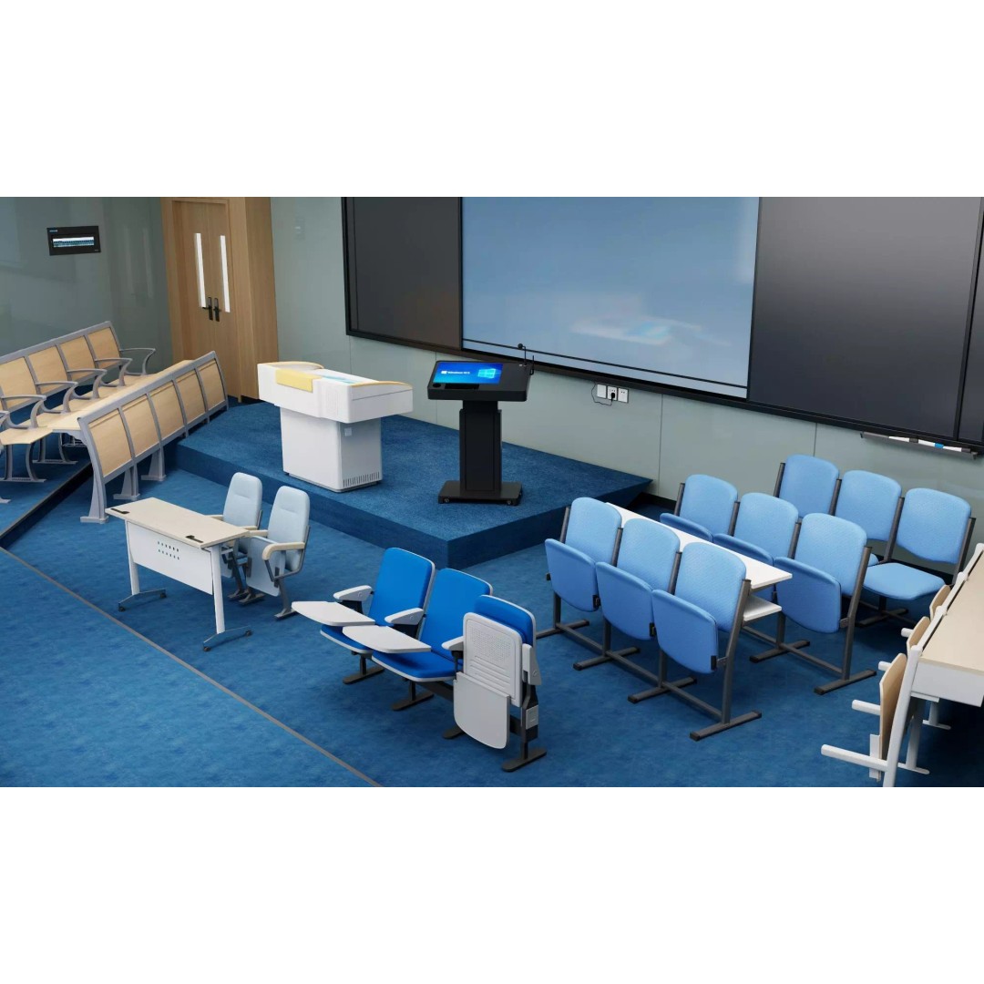 Modern Classroom Lecture Hall 3D Model – PBR Game Ready Interior, FBX, OBJ - View 3