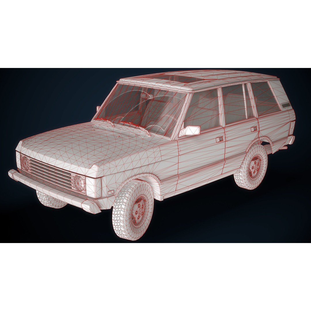 Range Rover 3D Model – Low Poly Vehicle with Interior, FBX/Blender - View 12