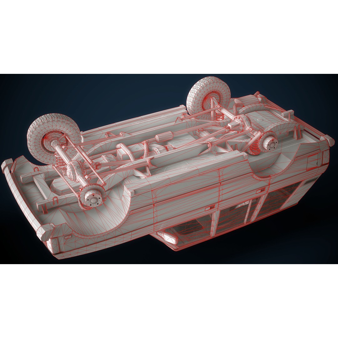 Range Rover 3D Model – Low Poly Vehicle with Interior, FBX/Blender - View 14