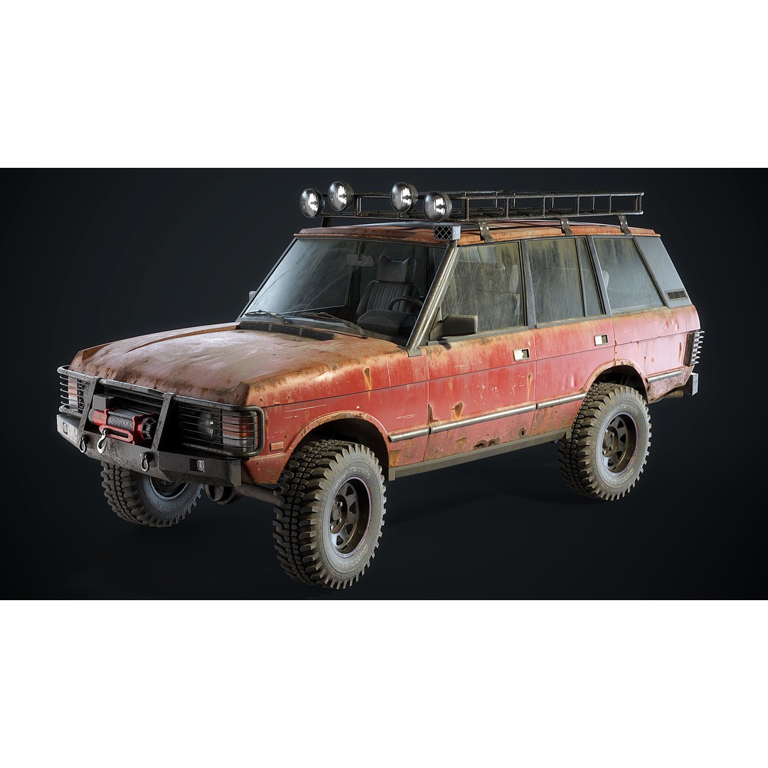 Range Rover 3D Model – Low Poly Vehicle with Interior, FBX/Blender - View 15