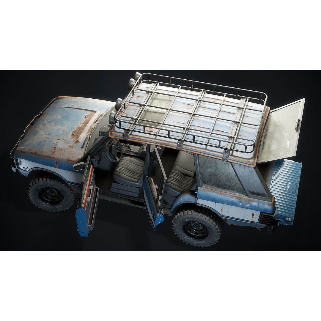 Range Rover 3D Model – Low Poly Vehicle with Interior, FBX/Blender - View 18