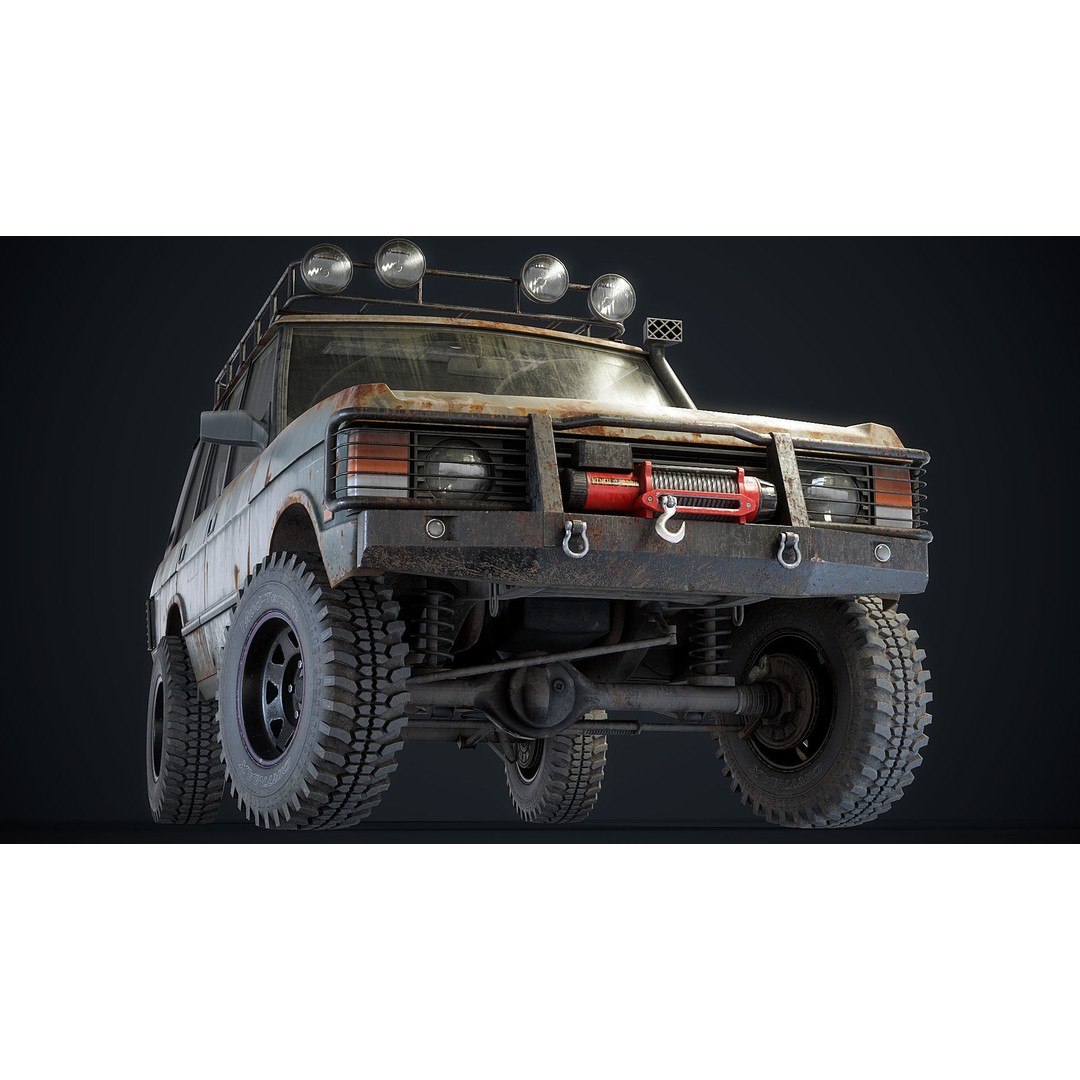 Range Rover 3D Model – Low Poly Vehicle with Interior, FBX/Blender - View 4