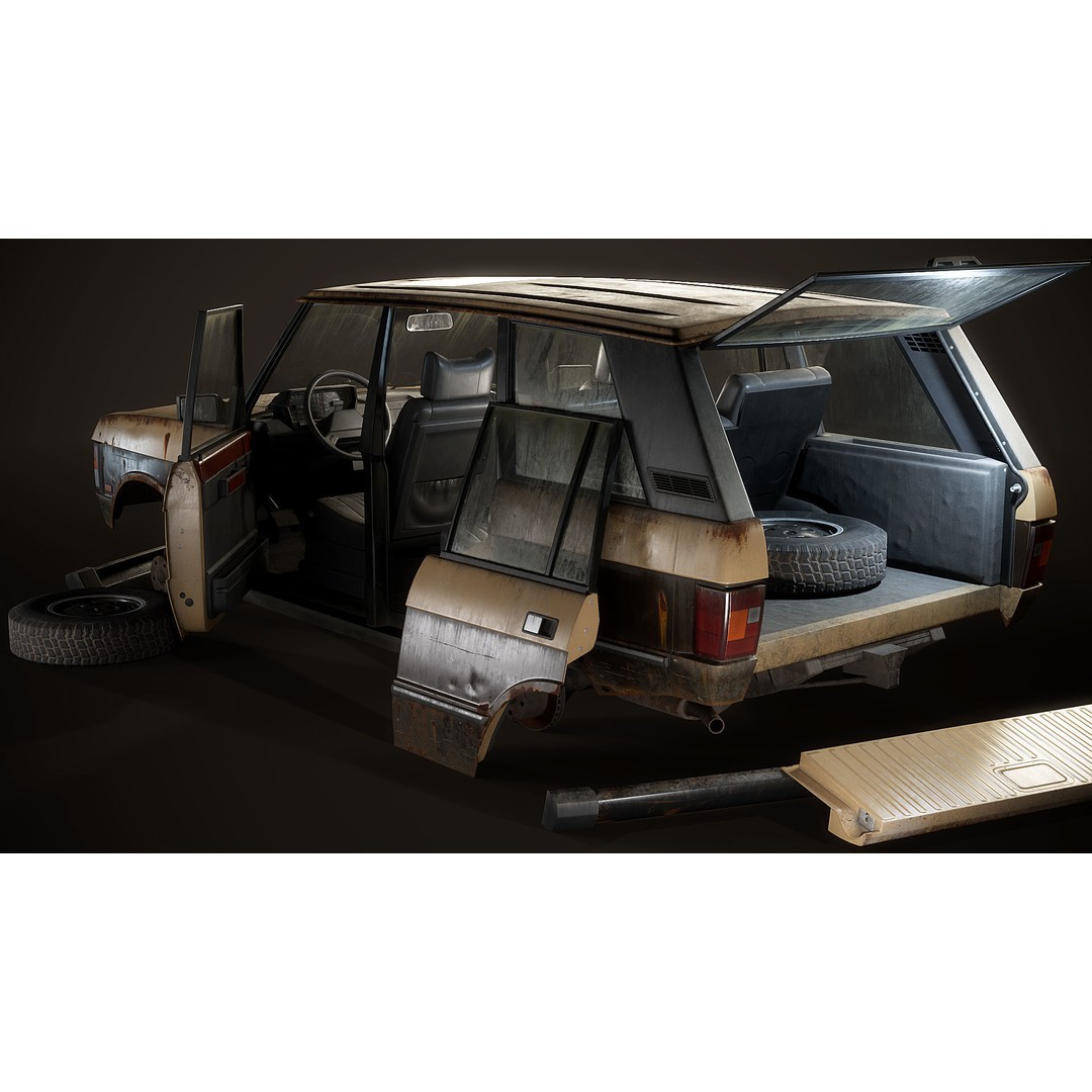 Range Rover 3D Model – Low Poly Vehicle with Interior, FBX/Blender - View 9