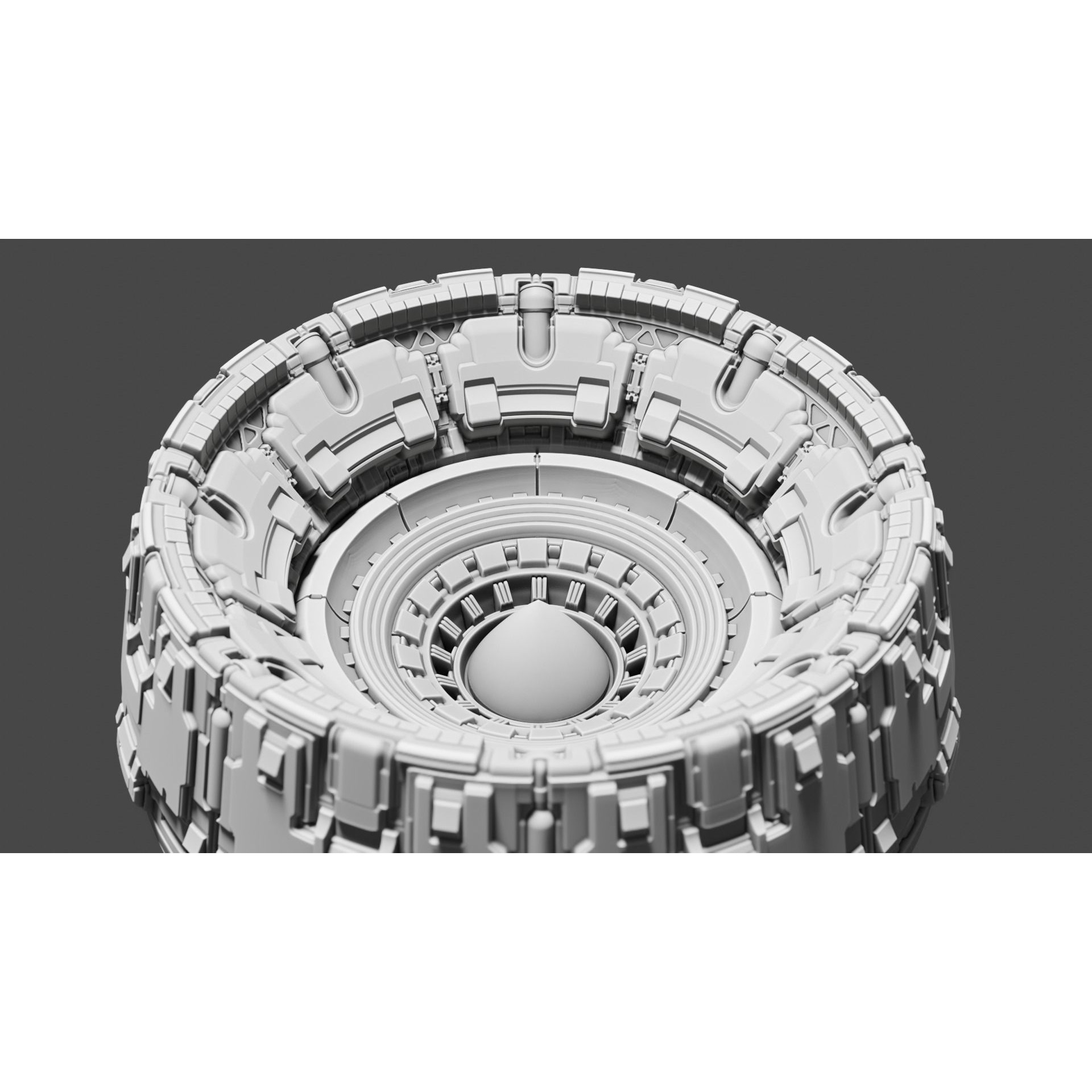 Sci-Fi Spaceship Engine Burner - Game-Ready 3D Model
