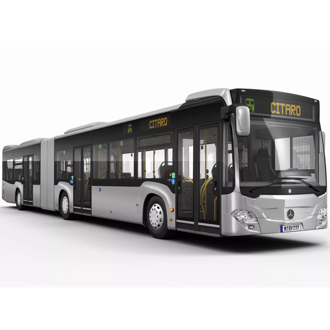 Mercedes-Benz Citaro G EURO VI 3D Model – High Poly Bus Asset, FBX, OBJ - View 2