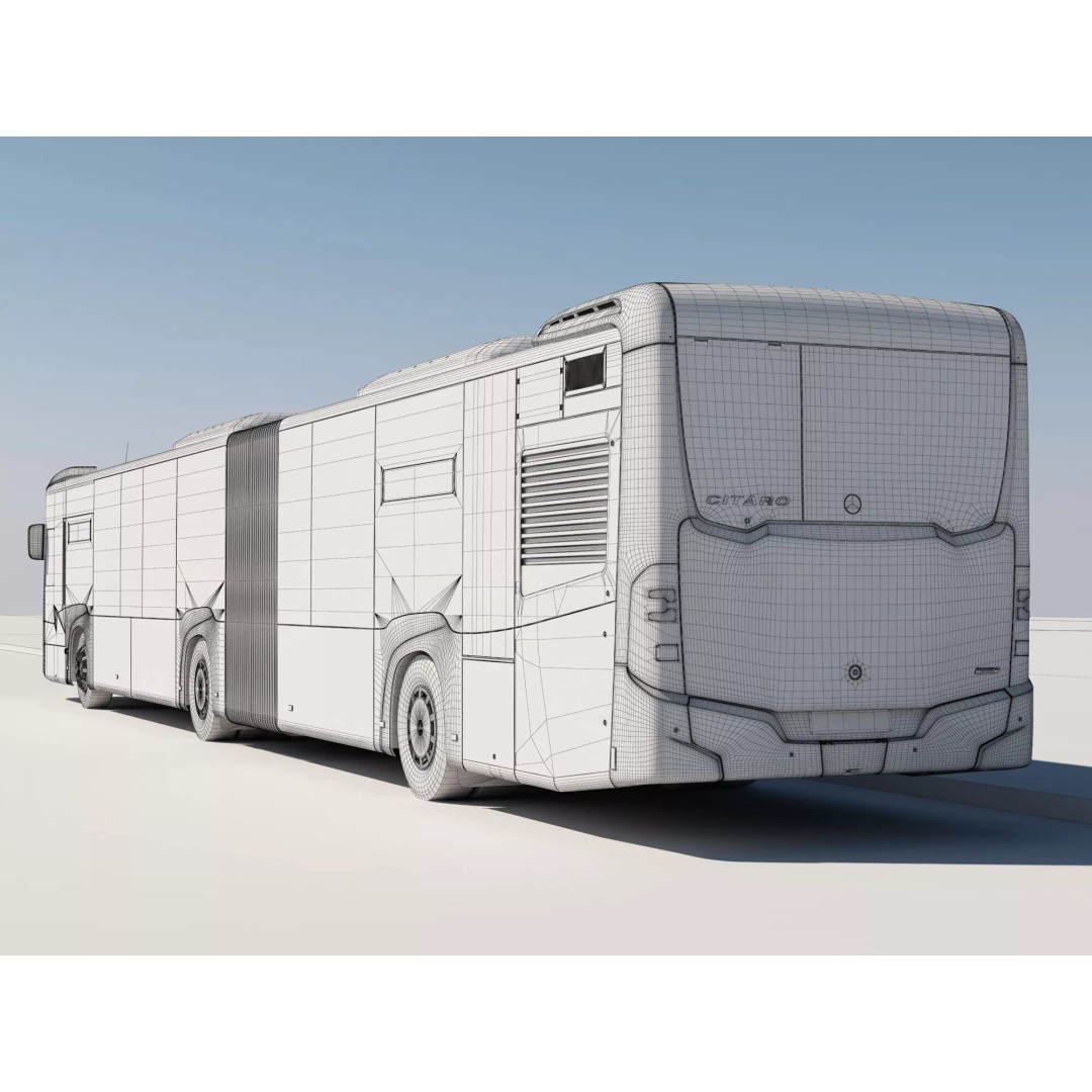 Mercedes-Benz Citaro G EURO VI 3D Model – High Poly Bus Asset, FBX, OBJ - View 24