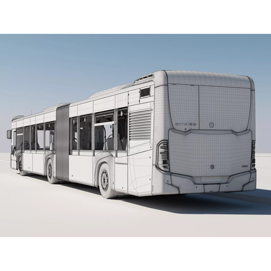 Mercedes-Benz Citaro G EURO VI 3D Model – High Poly Bus Asset, FBX, OBJ - View 25
