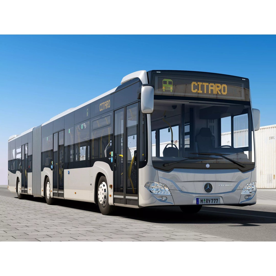 Mercedes-Benz Citaro G EURO VI 3D Model – High Poly Bus Asset, FBX, OBJ - View 3