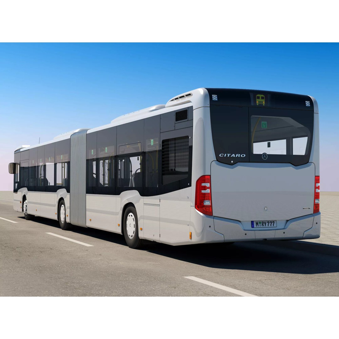 Mercedes-Benz Citaro G EURO VI 3D Model – High Poly Bus Asset, FBX, OBJ - View 4
