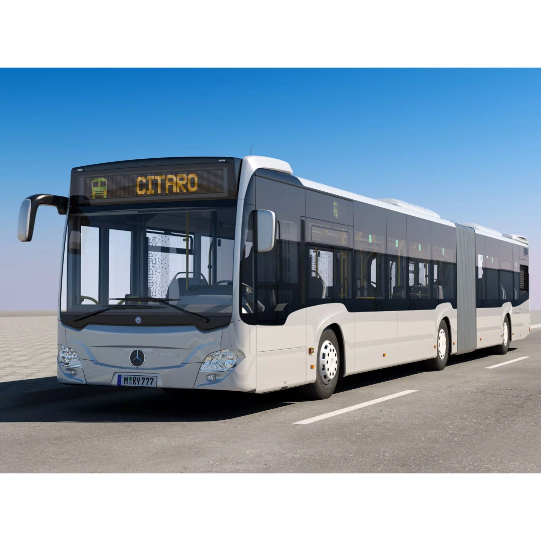 Mercedes-Benz Citaro G EURO VI 3D Model – High Poly Bus Asset, FBX, OBJ - View 5