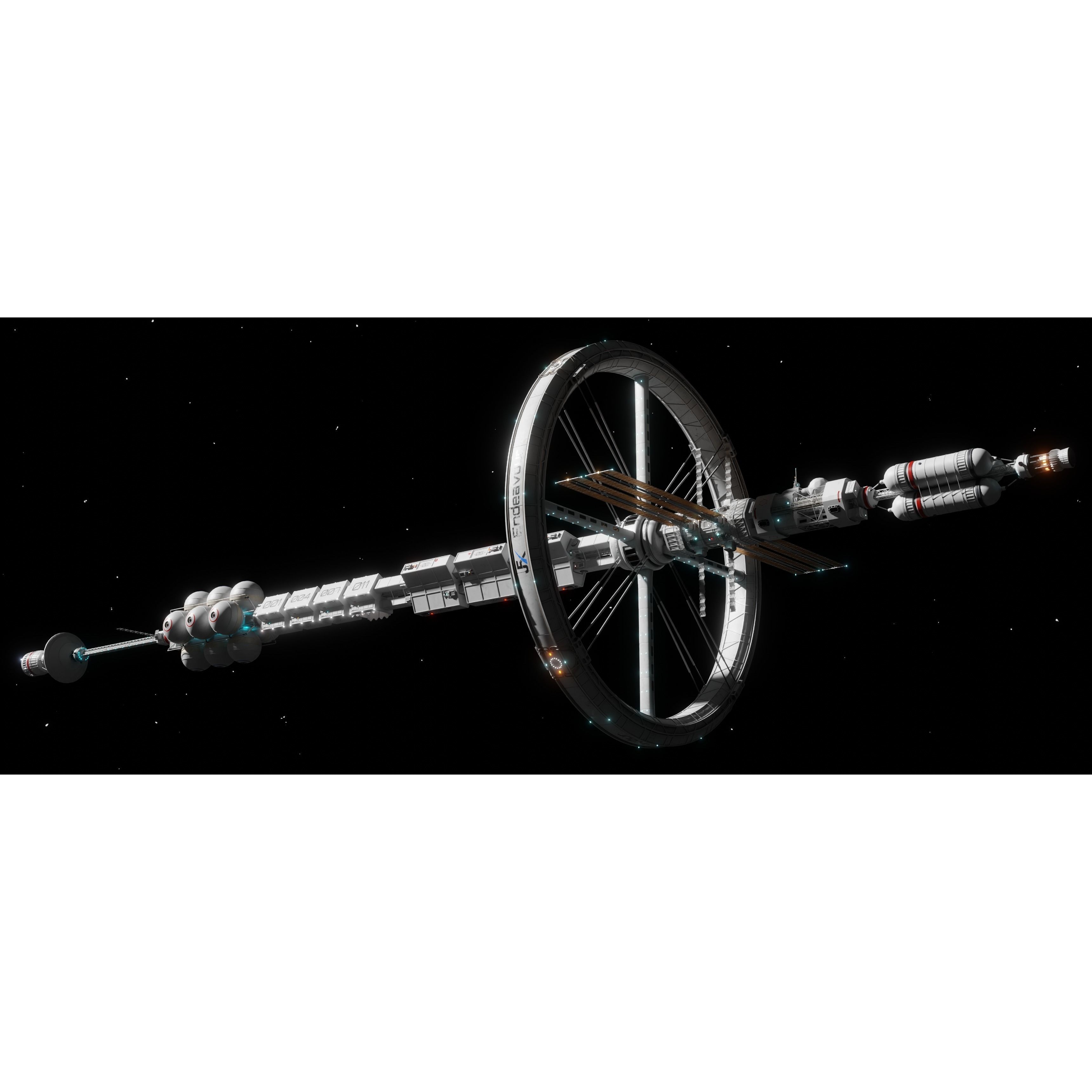 Endeavour Planetary Shuttle - Low-Poly Game-Ready 3D Model - View 14