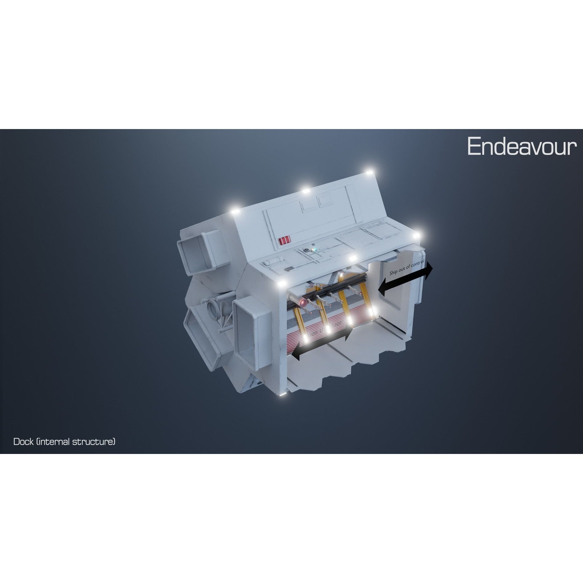 Endeavour Planetary Shuttle - Low-Poly Game-Ready 3D Model - View 17