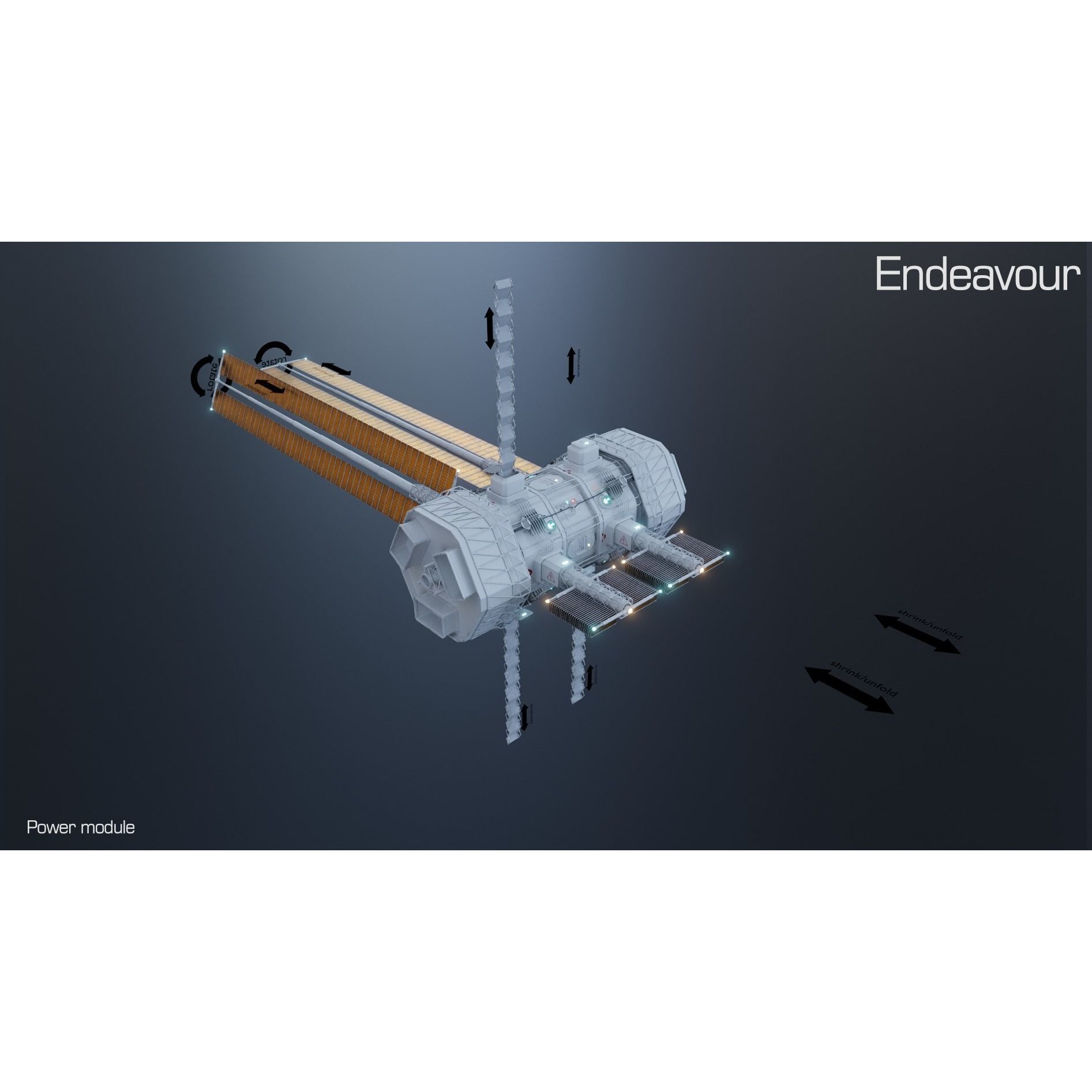 Endeavour Planetary Shuttle - Low-Poly Game-Ready 3D Model - View 18