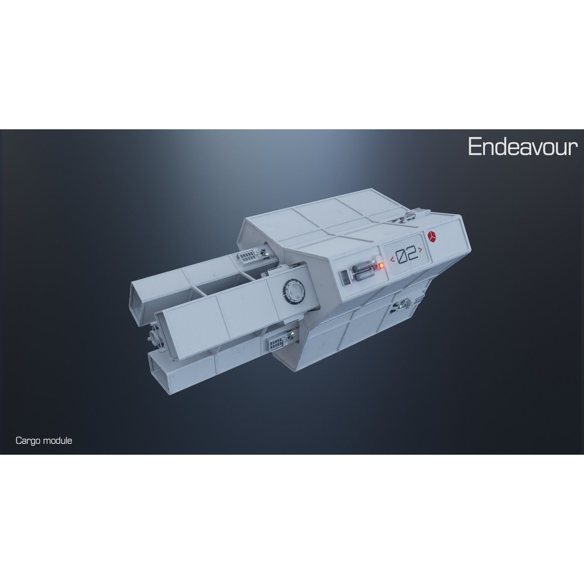 Endeavour Planetary Shuttle - Low-Poly Game-Ready 3D Model - View 19
