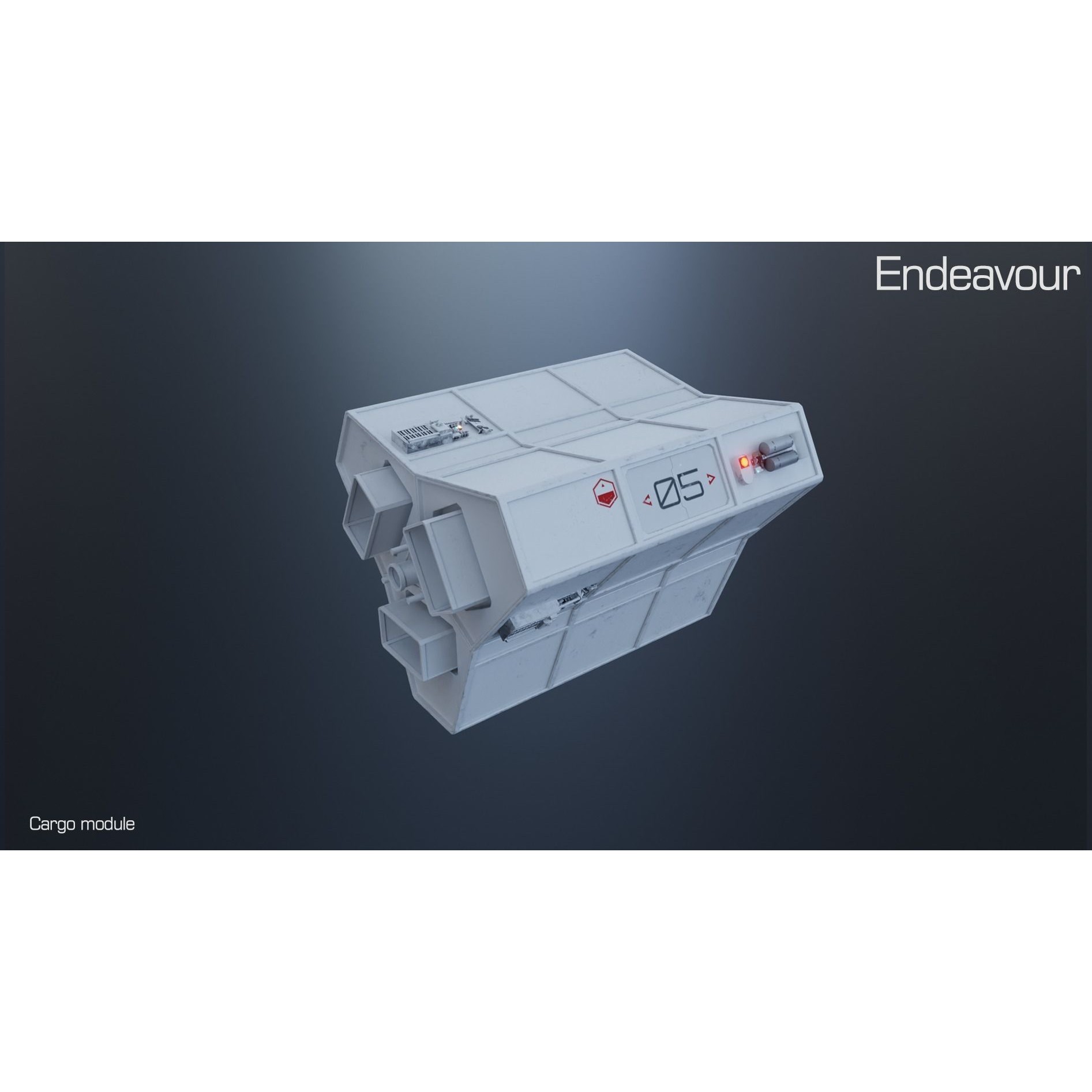 Endeavour Planetary Shuttle - Low-Poly Game-Ready 3D Model - View 20
