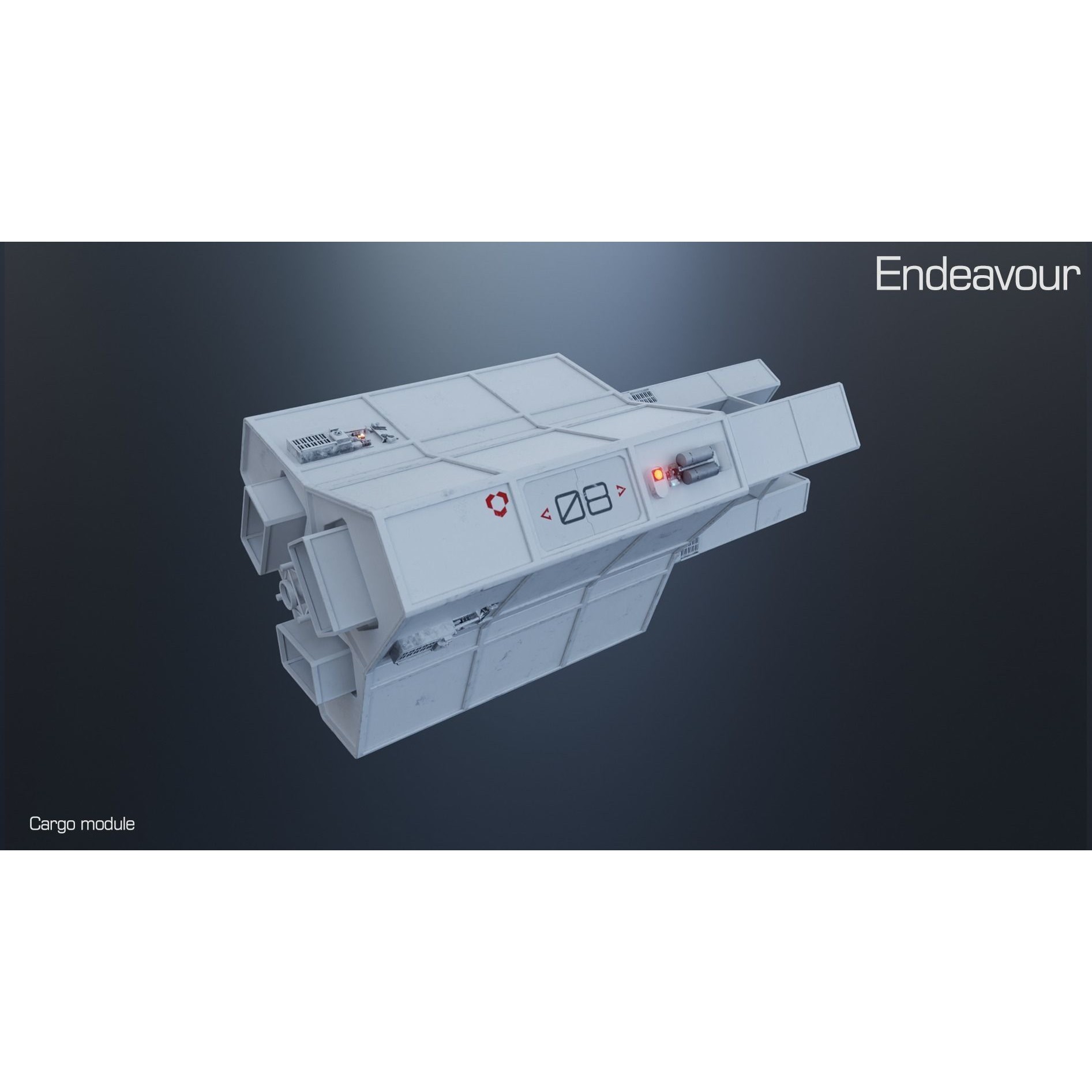 Endeavour Planetary Shuttle - Low-Poly Game-Ready 3D Model - View 21