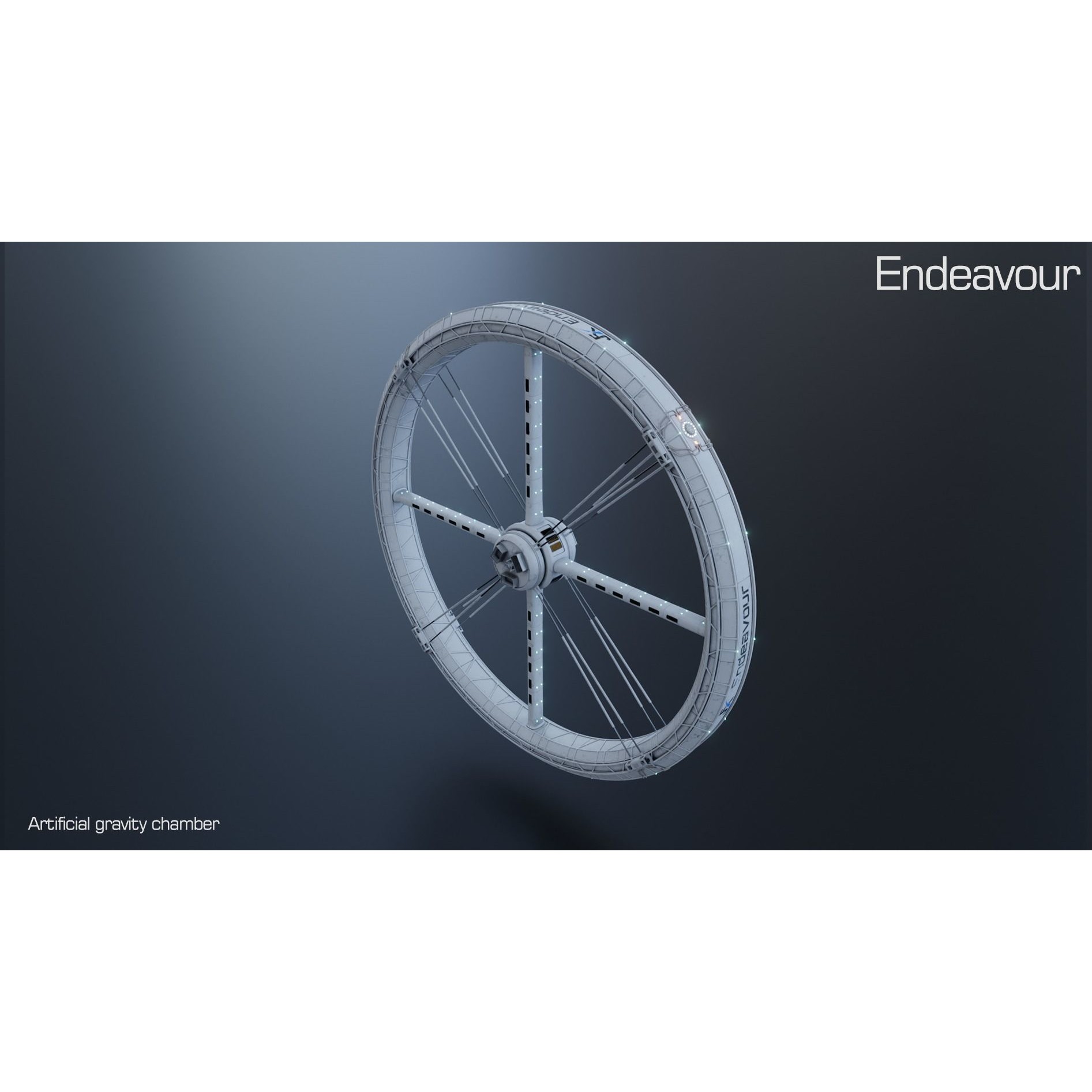 Endeavour Planetary Shuttle - Low-Poly Game-Ready 3D Model - View 22