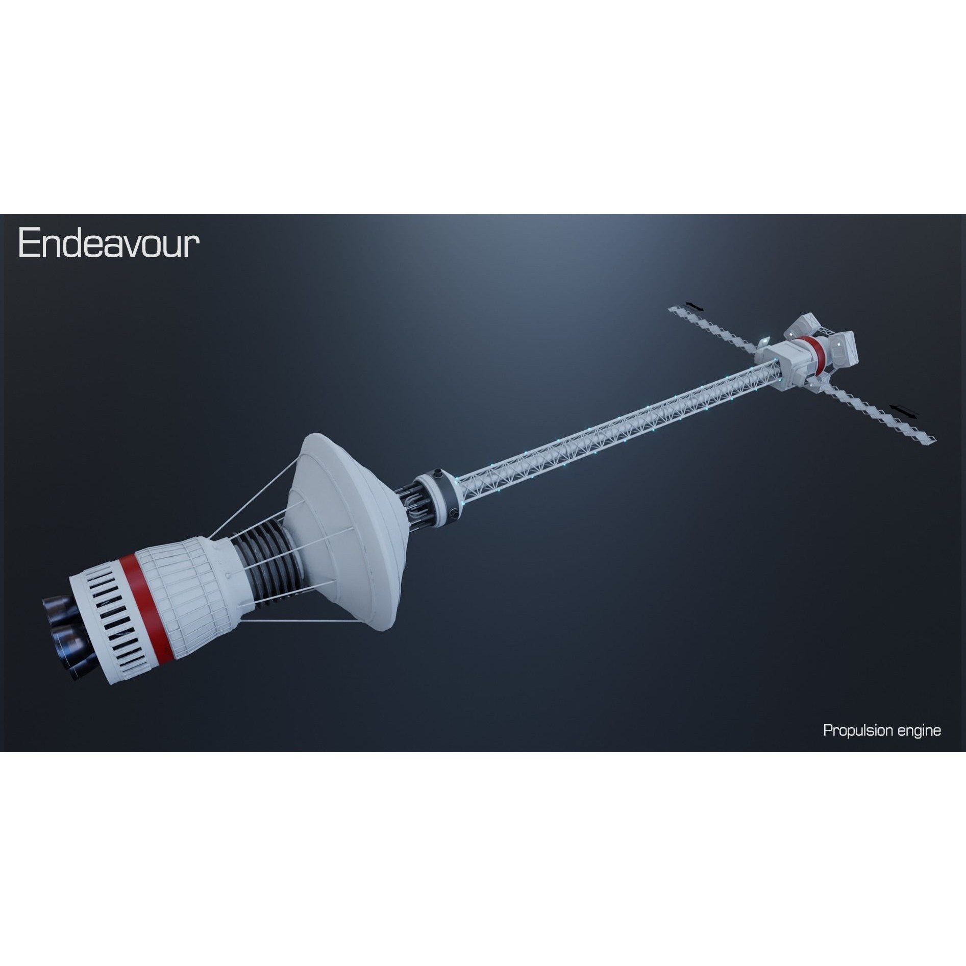 Endeavour Planetary Shuttle - Low-Poly Game-Ready 3D Model - View 24