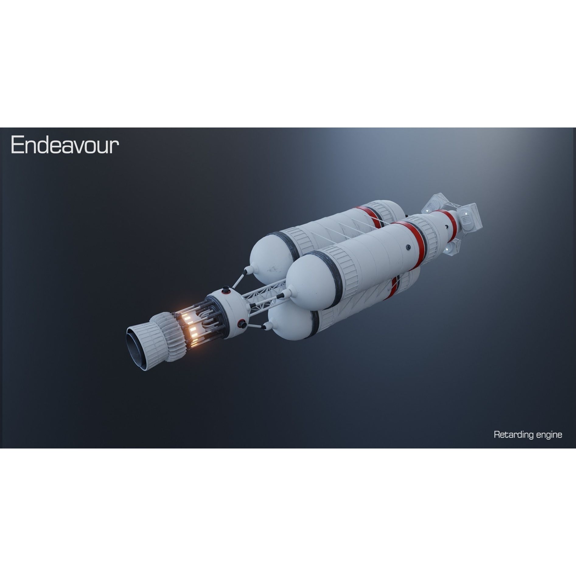 Endeavour Planetary Shuttle - Low-Poly Game-Ready 3D Model - View 26