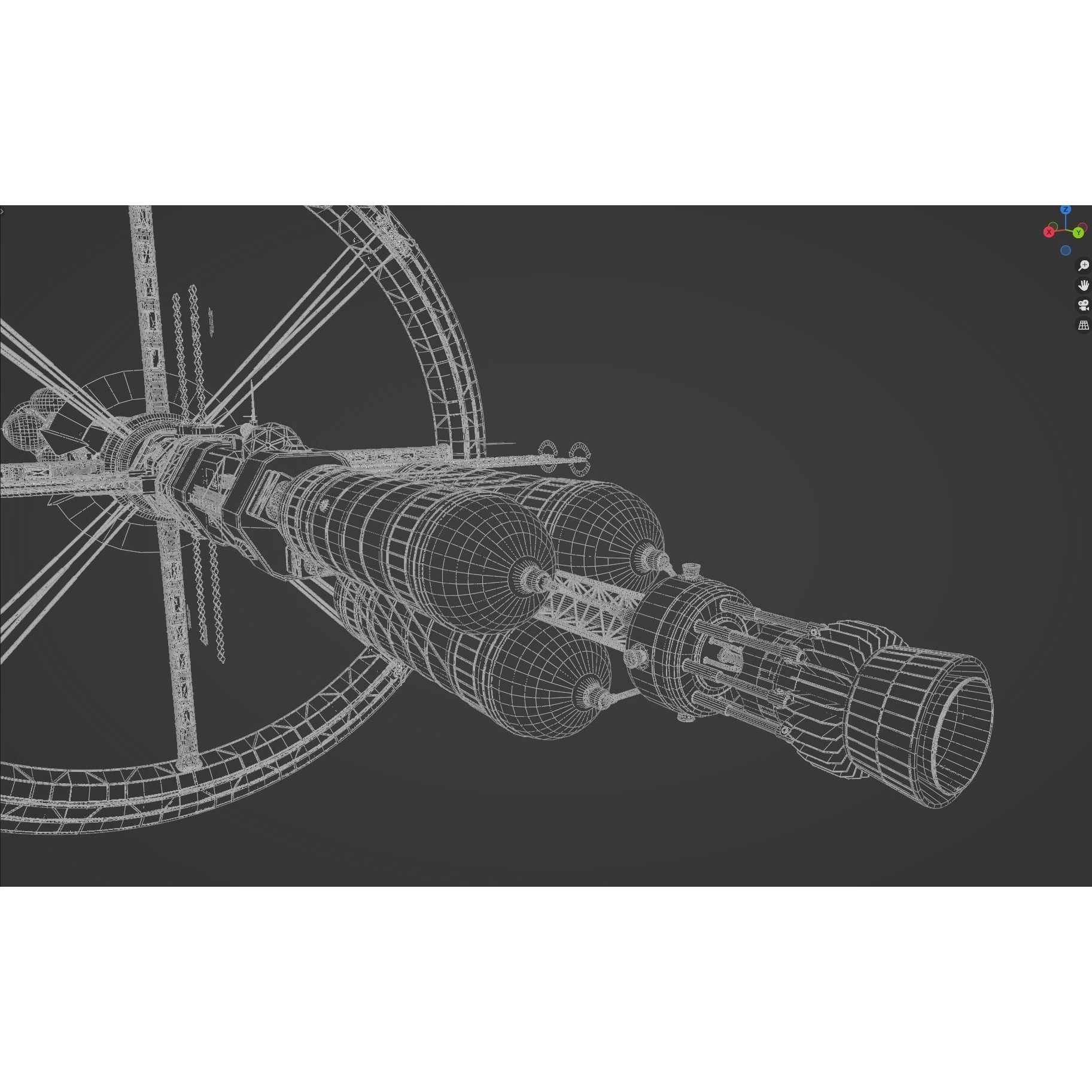 Endeavour Planetary Shuttle - Low-Poly Game-Ready 3D Model - View 37