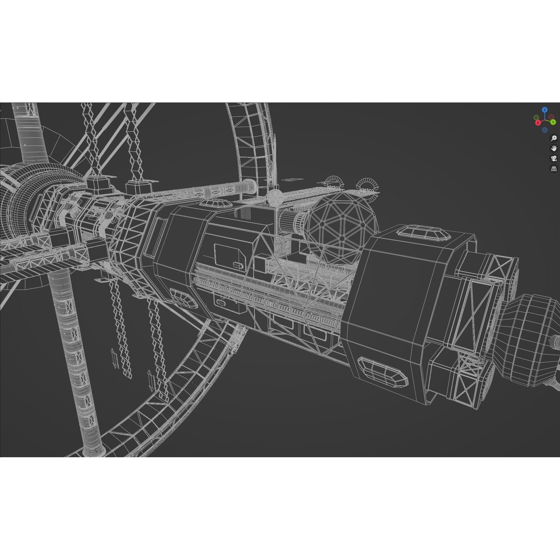 Endeavour Planetary Shuttle - Low-Poly Game-Ready 3D Model - View 45