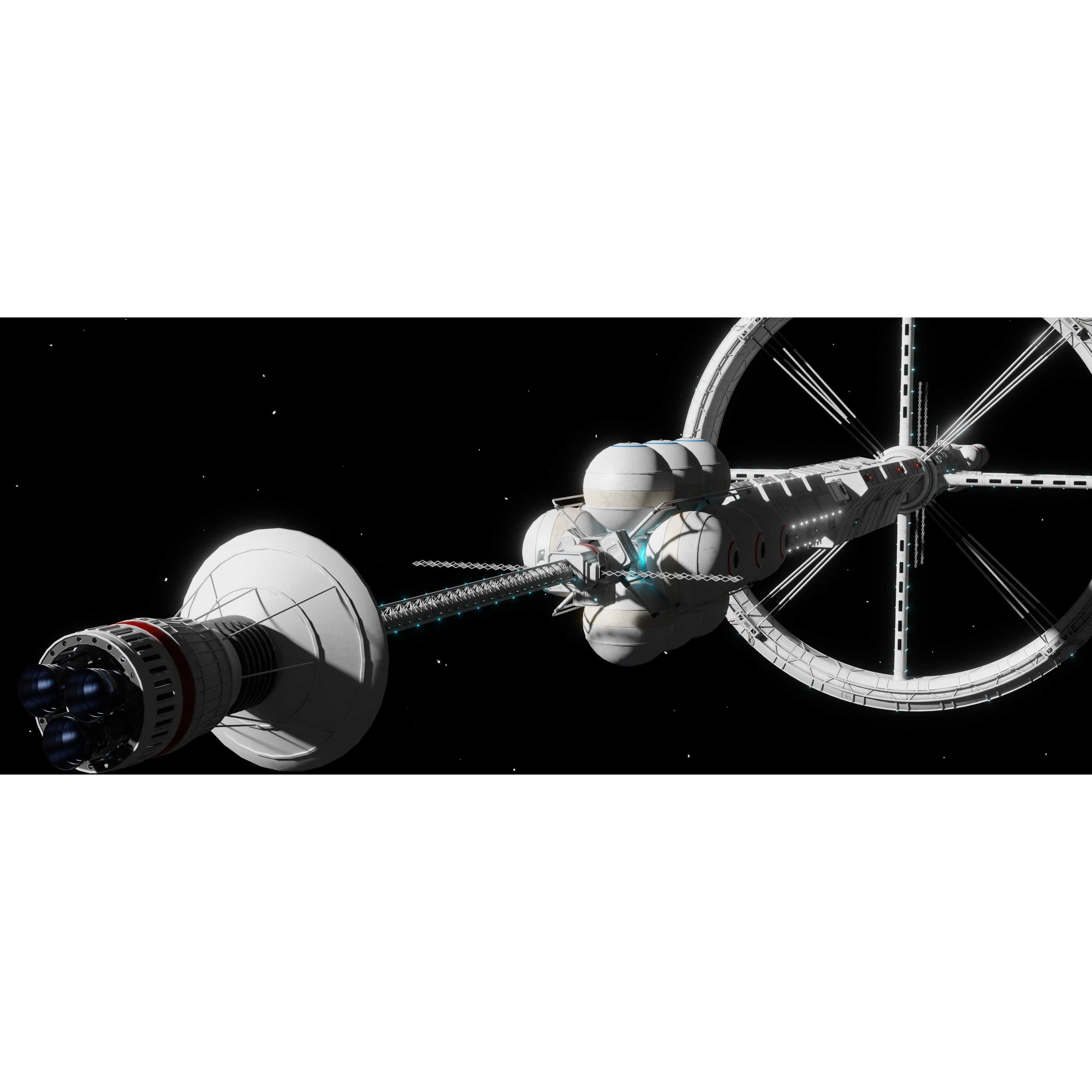 Endeavour Planetary Shuttle - Low-Poly Game-Ready 3D Model - View 7